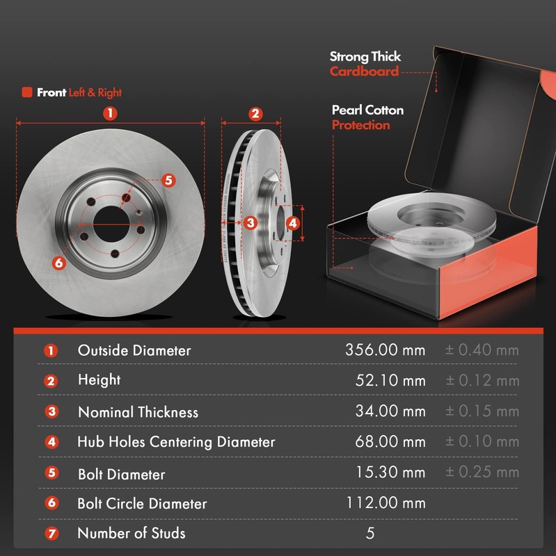 12x Front & Rear Disc Rotors & Ceramic Brake Pad for Audi A6 Quattro A7 Quattro gallery