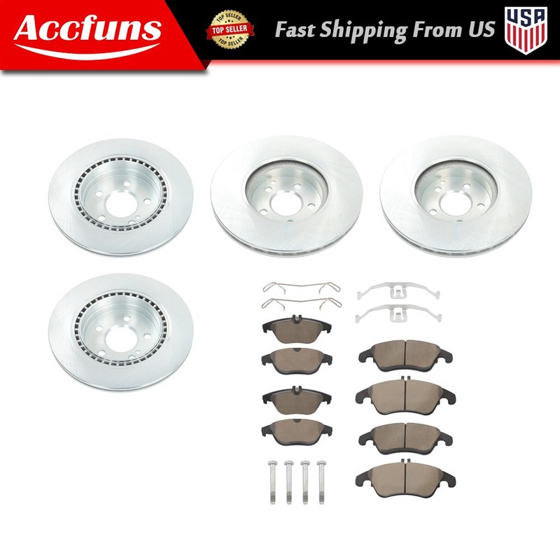 12Pcs Front & Rear Disc Brake Rotors & Ceramic Pads For Mercedes-Benz E350 10-14