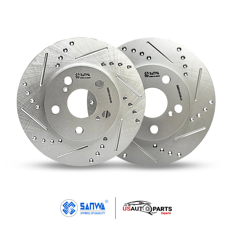 PAIR OF FRONT BRAKE ROTOR VENTED & GEOMET COATED D&S 255mm FOR LEXUS 2010-2017 gallery