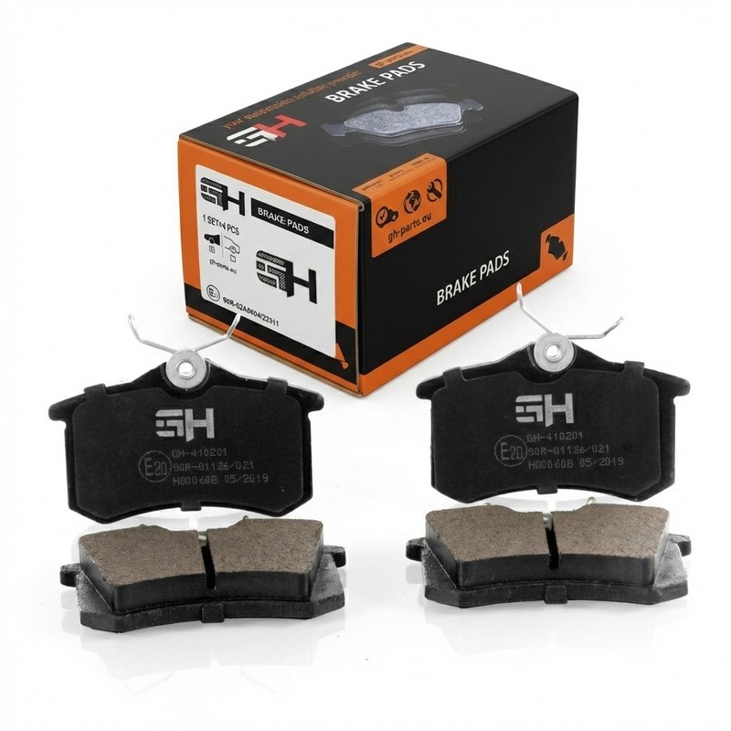 1x rear brake pad kit for Audi, Citroën, Peugeot, Renault, Skoda, VW