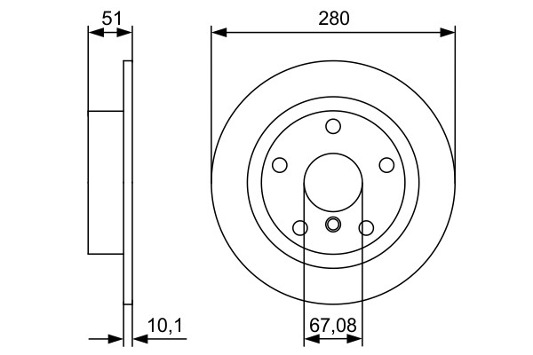 2x Brake Discs Pair Solid fits BMW 216D 1.5D Rear 2014 on B37C15A 280mm Set New gallery