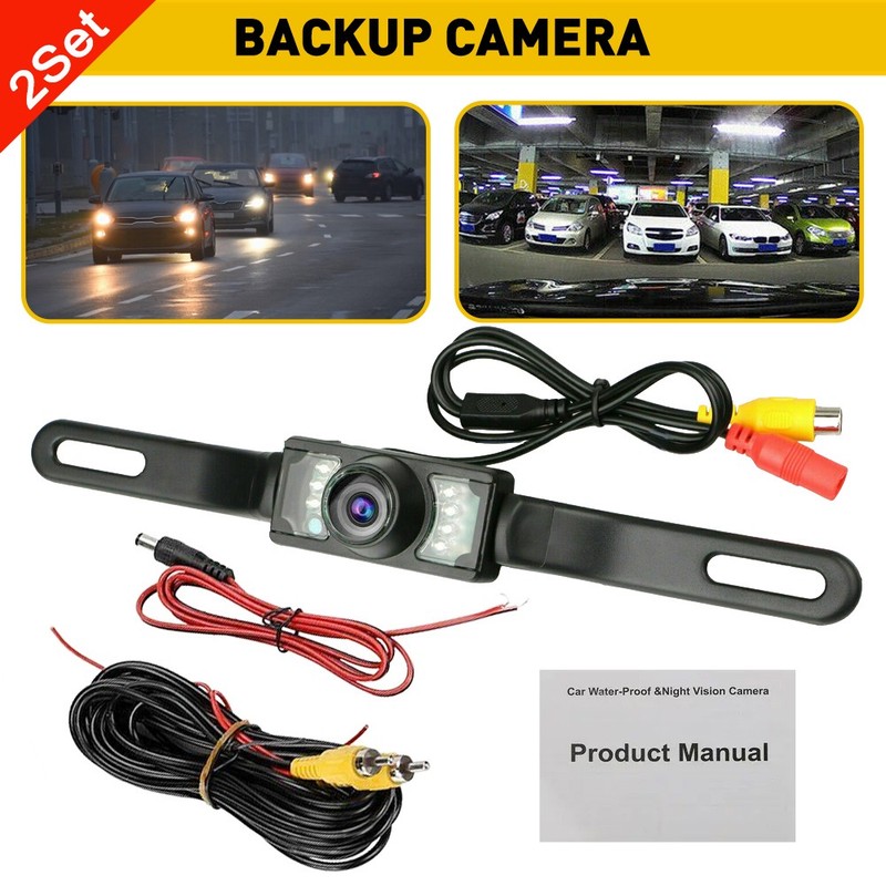 2xSet HD 170° CMOS Car Rear View Reverse Backup Camera Parking IP68 Night Vision
