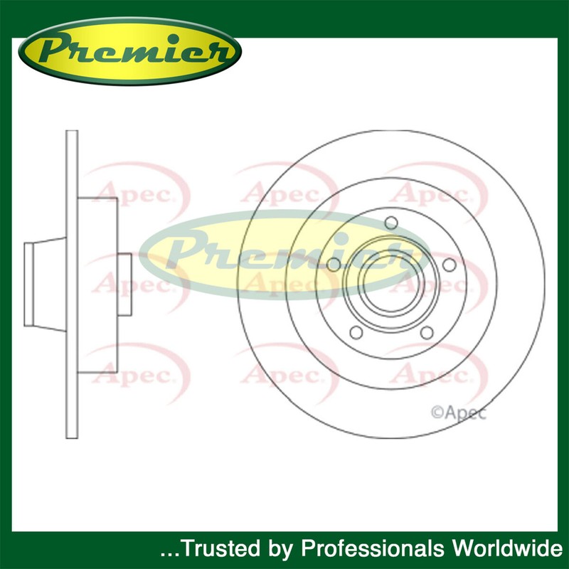Premier Rear Brake Disc Fits Renault Scenic 2016- Grand Scenic 2016- 432029176R