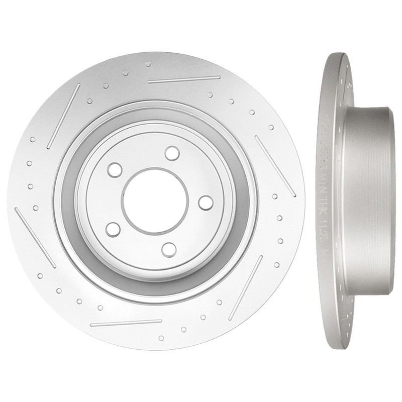 Slot Rear Brake Rotors Discs 2PCS For 2001 - 2006 2007 Dodge Caravan