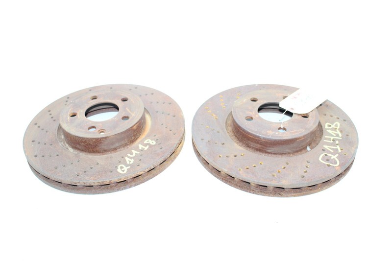 10-16 MERCEDES-BENZ E350 FRONT SPORT BRAKE ROTORS PAIR Q1418