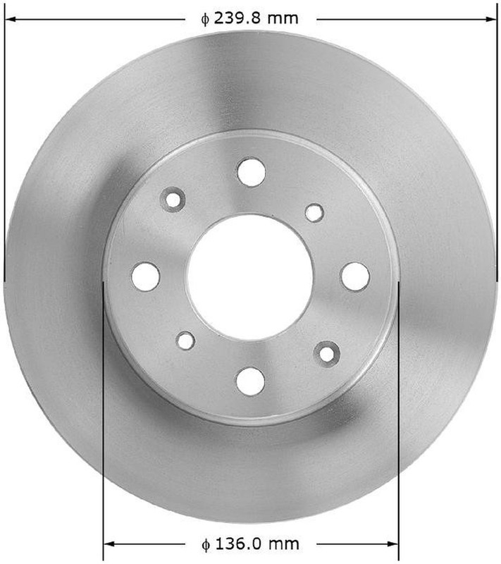 Bendix PRT1581 BENDIX Disc Brake Rotor For 90-00 Honda Civic Civic del Sol CRX gallery