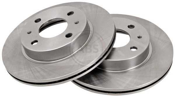 ABS 16062 Front Brake Discs Pair 240mm Vented Fits Nissan 100NX Sunny