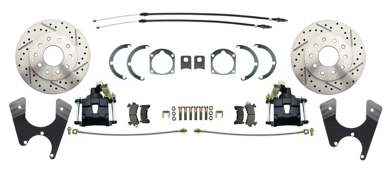 1955-68 GM Fullsize Performance Rear Disc Brake Conversion w/ Black PC Calipers