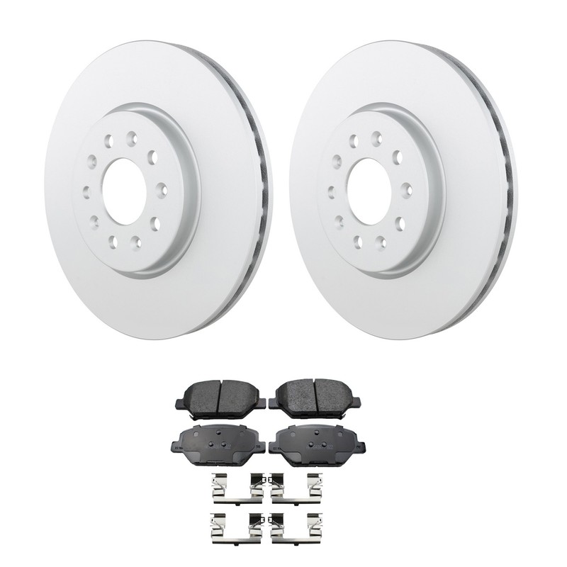 Bosch QuietCast Front Rotors Akebono ProACT Disc Brake Pad Kit For Envision
