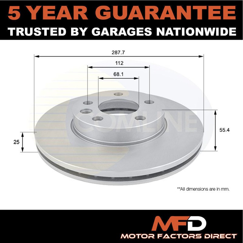Fits Ford Galaxy VW Sharan Seat Alhambra + Other Models MFD Front Brake Disc #1