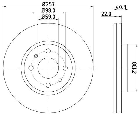 2x Front Brake Disc Fits Alfa Romeo Chrysler Citroen Fiat Lancia Peugeot Mintex gallery