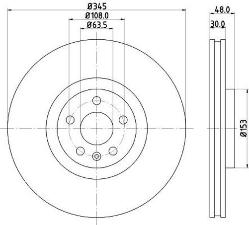 Hella Brake Disc Set Front 55898PRO_fortement recommandé For VOLVO V90 II Estate gallery