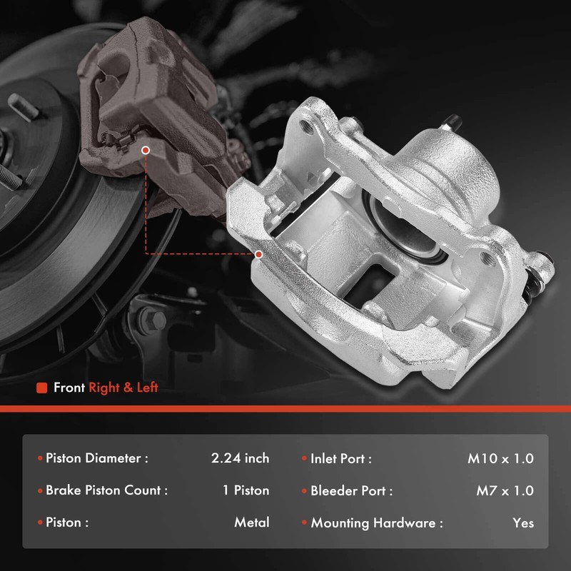 Drilled Brake Rotor & Brake Pads + Brake Caliper for Toyota Pontiac Front & Rear gallery