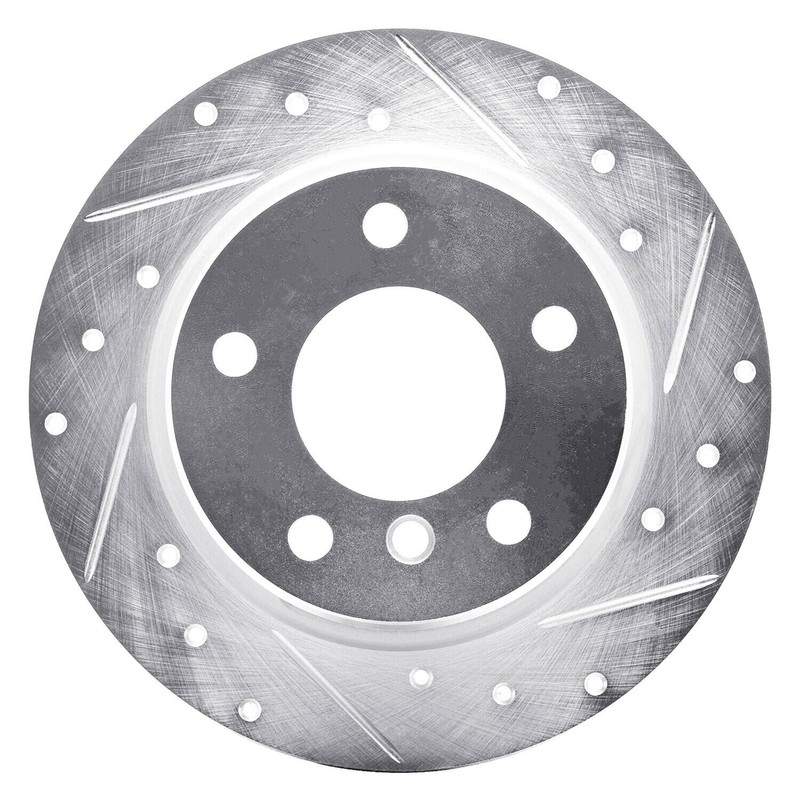 For BMW 328is 96-99 Brake Rotor eLINE Drilled & Slotted 1-Piece Rear Passenger
