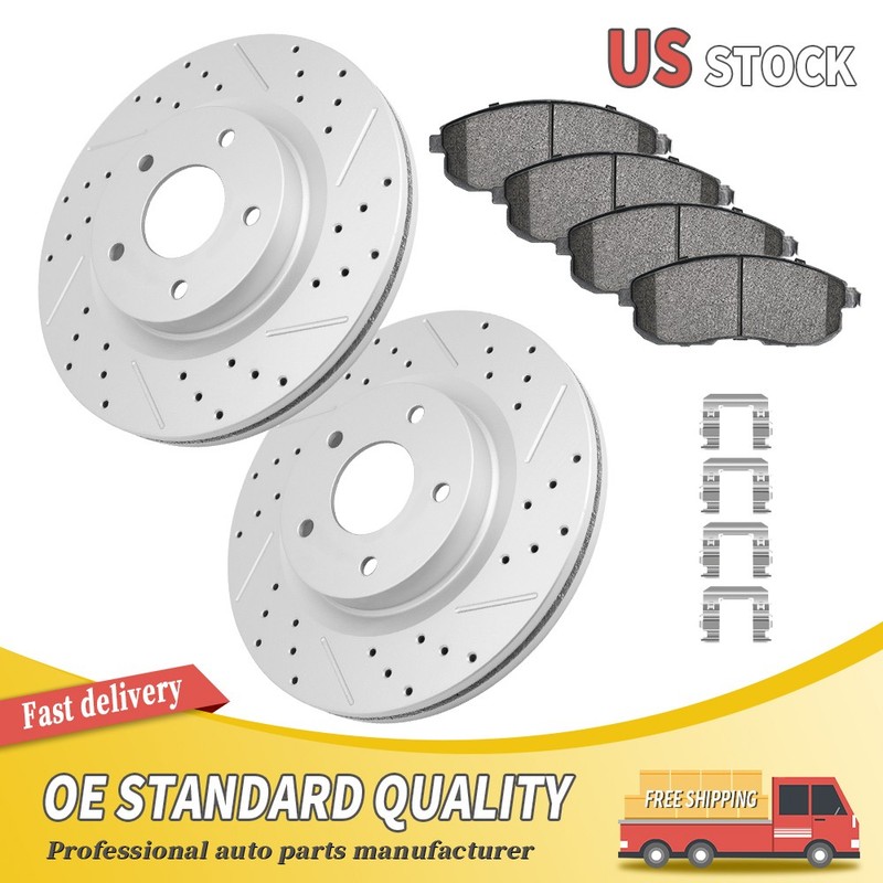 Front Drilled Brake Rotor And Ceramic Brake Pad For Nissan Altima 2007 2008-2013