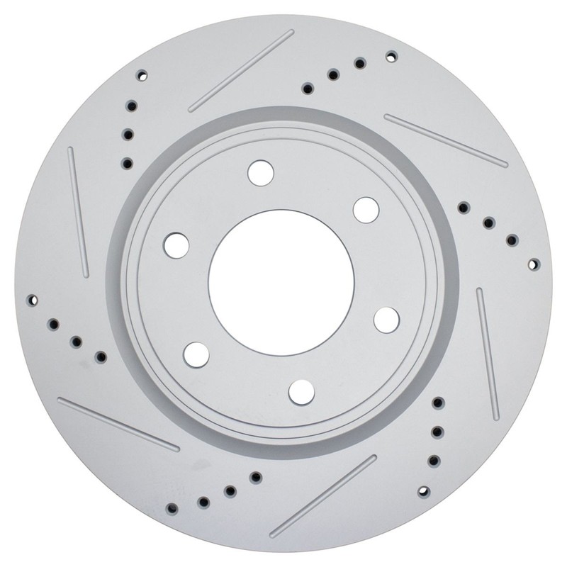 TRQ Front Brake Calipers Ceramic Pads Drilled Rotors For 08-11 QX56 Armada Titan gallery