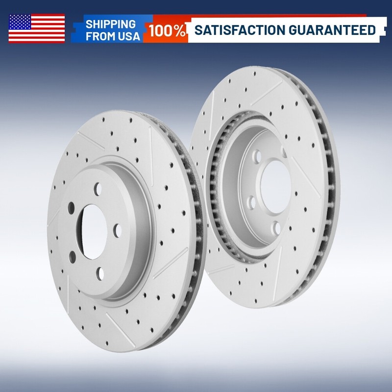 Front Drilled Brake Rotors Set for Dodge Charger Challenger Magnum Chrysler 300