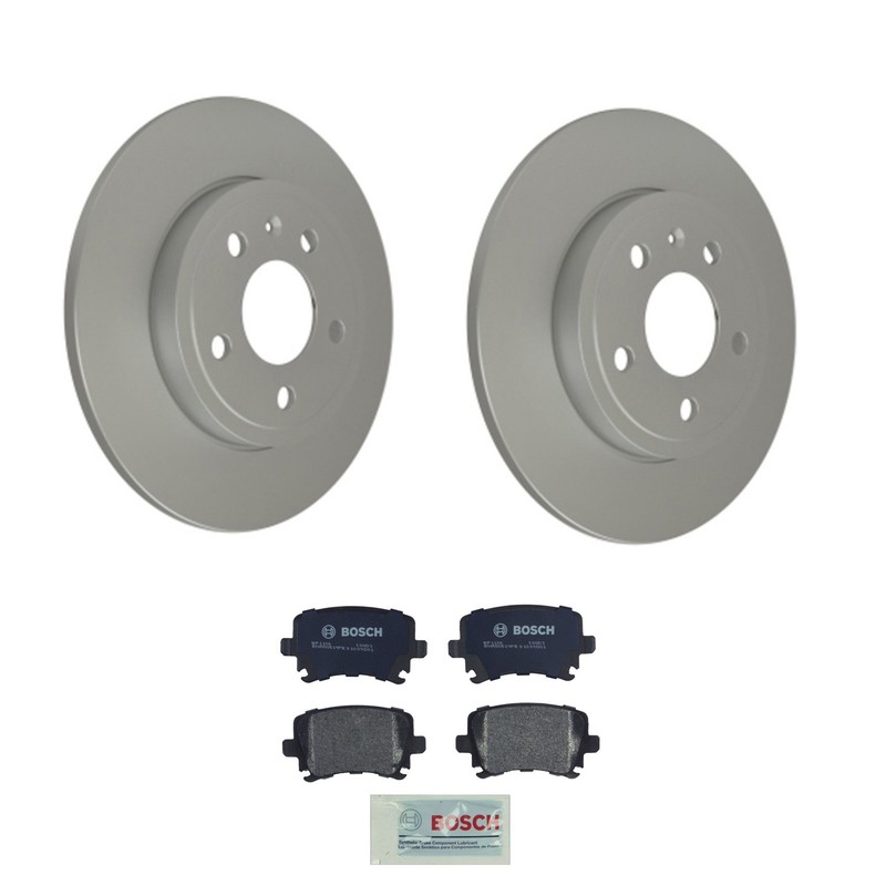 Hella Rear Solid Rotors Bosch QuietCast Semi-Met Brake Pads Kit For A4 Quattro