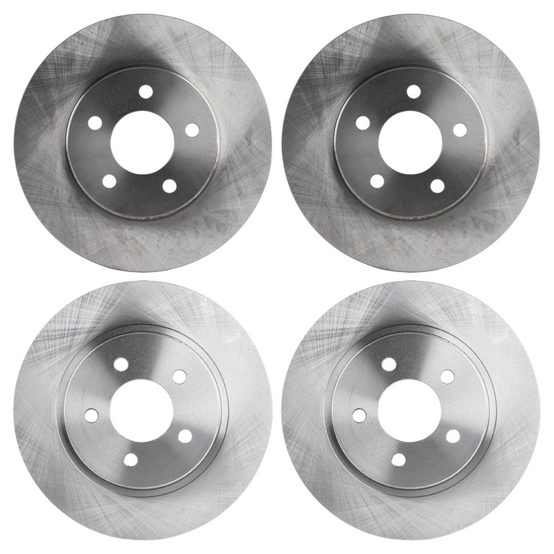 Front and Rear Disc Brake Rotors For 2005-2010 Ford Mustang