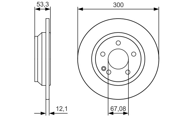 2x Brake Discs Pair Solid Rear 300mm 0986479D12 Bosch Set A4474230012 BD2433 New gallery