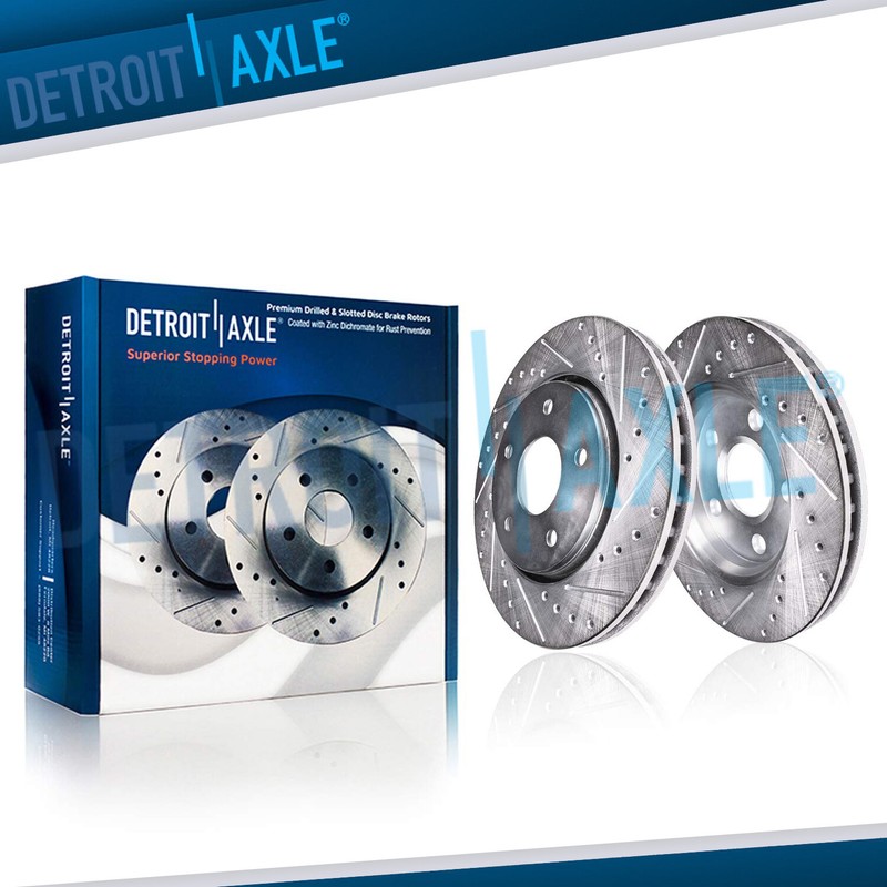 Front DRILLED & SLOTTED Brake Rotors for 2007 – 2013 2014 Ford Edge Lincoln MKX