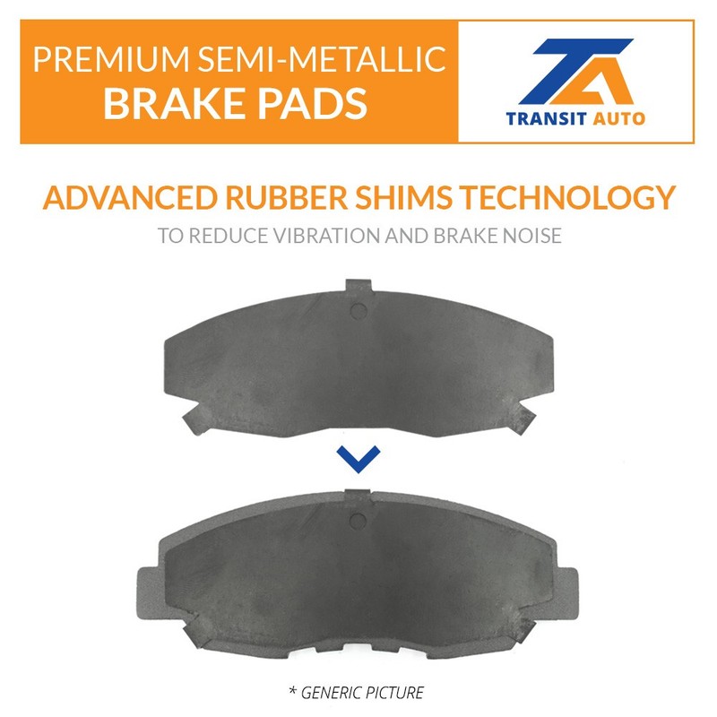 Disc Brake Rotors And Semi-Metallic Pads Front Kit For 2013-2015 Mazda CX-5 gallery