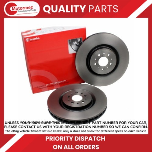 2x Brake Disc Rear Slotted Vented For Aston Martin DB9 Vantage BREMBO 09.8781.21