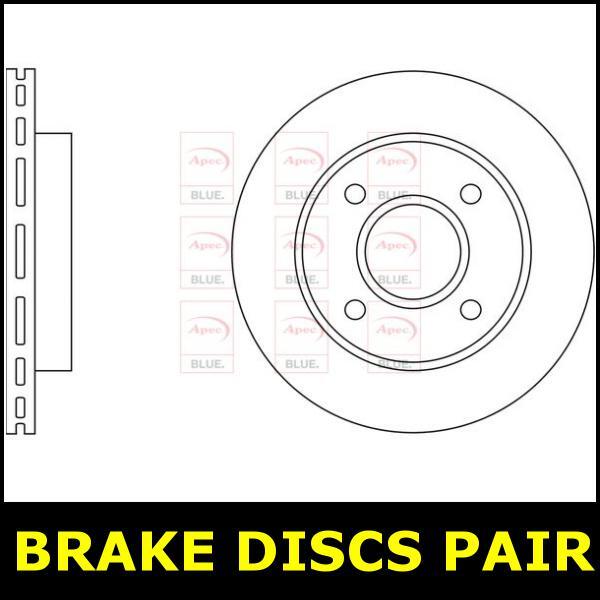 Brake Discs Pair Front FOR FORD FIESTA III 1.0 1.1 1.3 1.4 1.6 1.8 89->97 Blue gallery