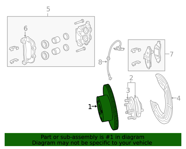 Genuine GM Front Disc Brake Rotor 92245928 gallery