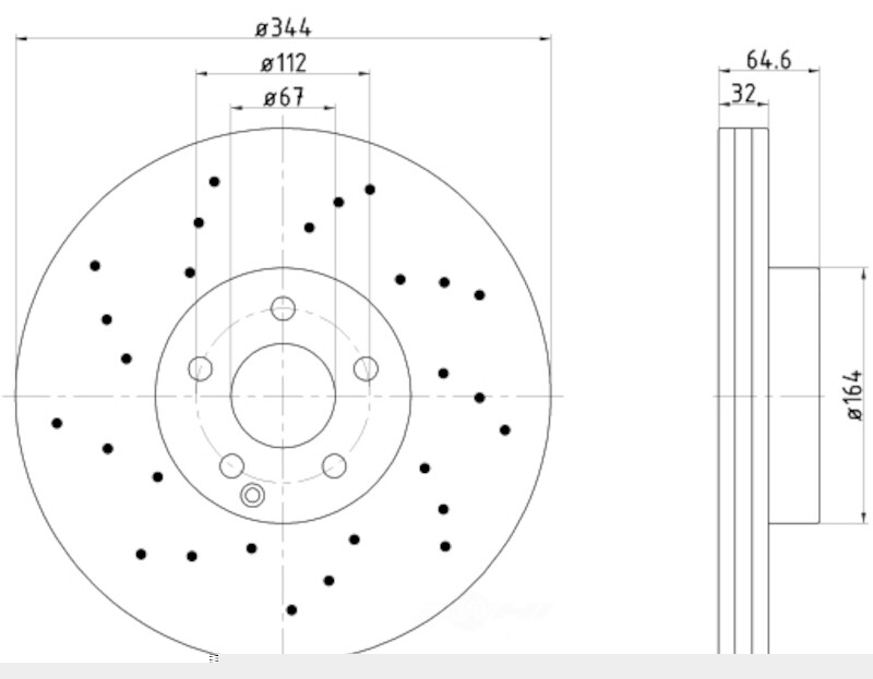 Disc Brake Rotor-Base Hella-PAGID 355116951