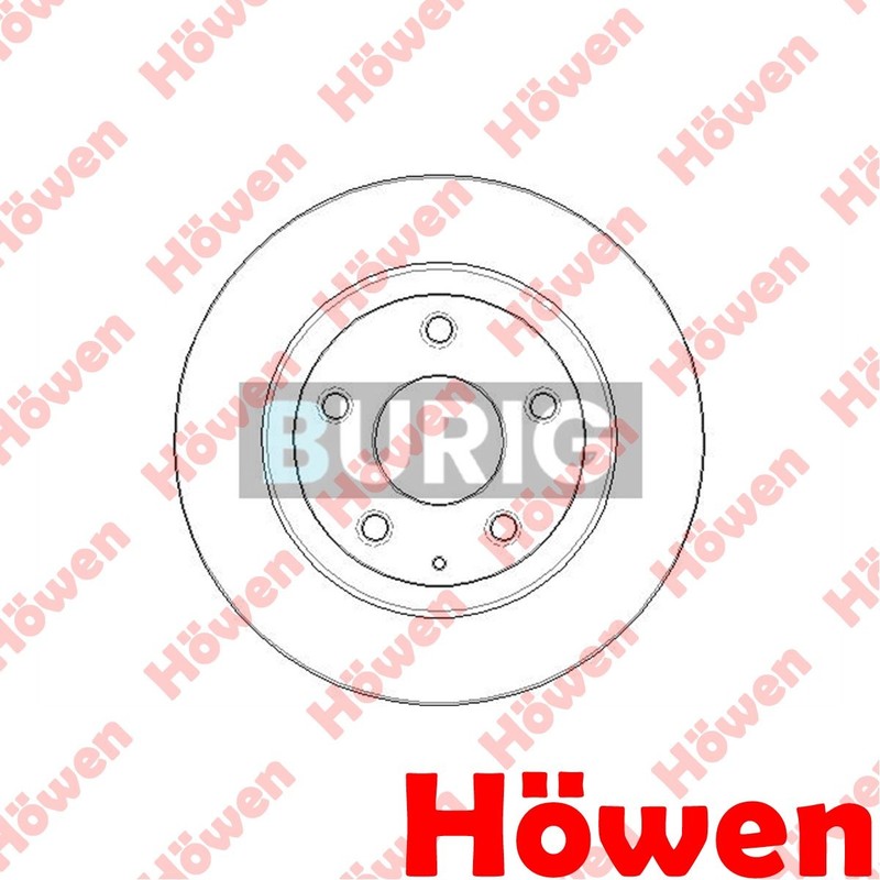 Fits Mazda 6 2012- 2.0 2.5 2.2 D Brake Disc Rear Howen GHT226251