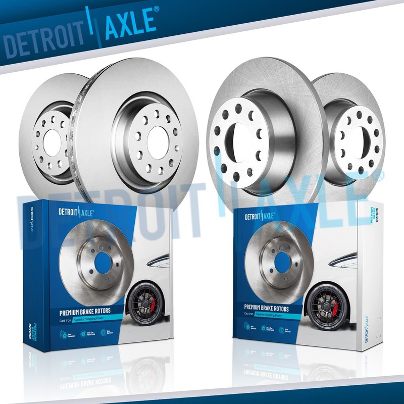288mm Front and 282mm Rear Brake Rotors Kit fit for Audi A3 Quattro VW Eos Jetta