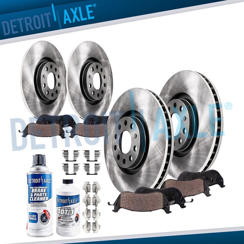 312MM Front Rear Rotors Ceramic Pads for 2006 2007 2008 VW GTI Jetta EOS Audi A3