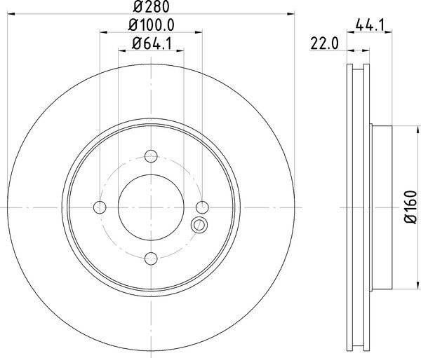 DON PCD11002 280mm Front Brake Disc Set Fits Mini Clubman Roadster 34116858651 gallery