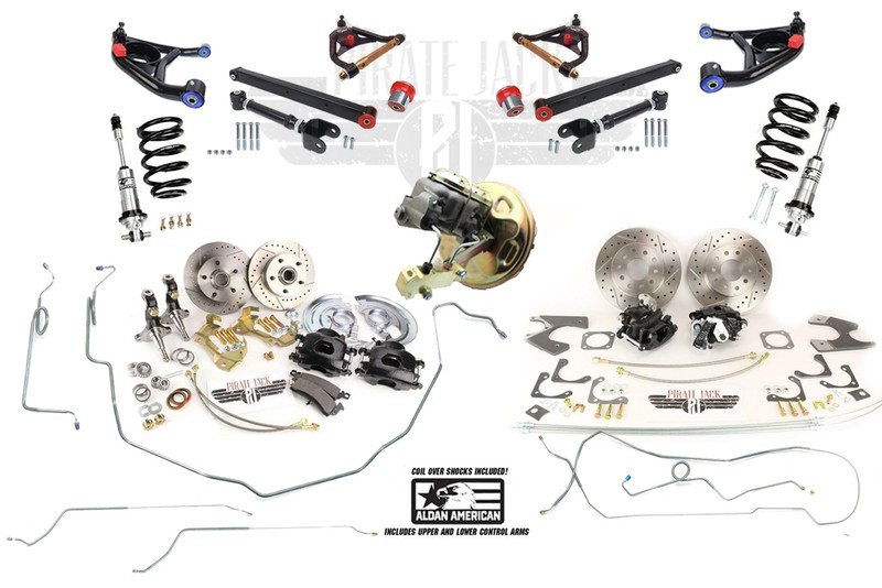 1964-1967 Chevelle Front & Rear Disc Brake Kit Aldan American Coil Small Block
