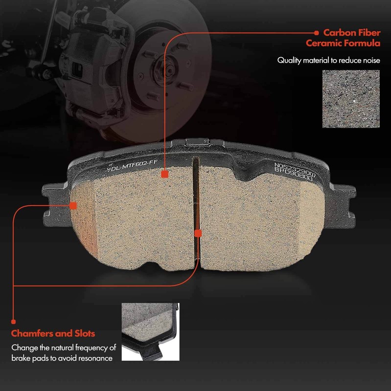 6Pcs Front Side Drilled Brake Rotors + Ceramic Brake Pads for Lexus IS250 GS300 gallery