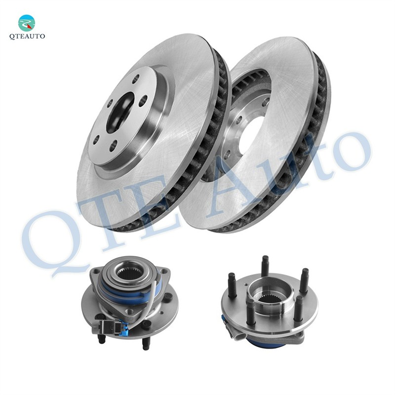 4 Front 303mm Brake Rotors-Wheel Hub To 2000-2005 Buick Lesabre with 16in Rotors