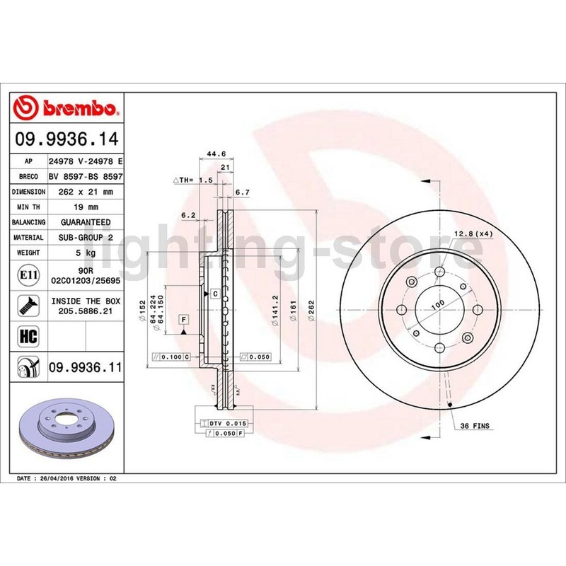 4x Front and Rear Disc Brake Rotors Fits 2002 Honda Civic 2003 Honda Civic gallery