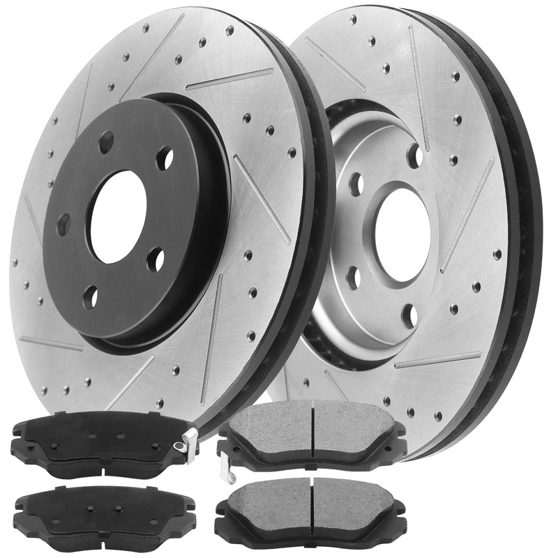 For Chevrolet Equinox GMC Terrain Brake Rotors and Brake Pads Rear 303mm 5 Lugs