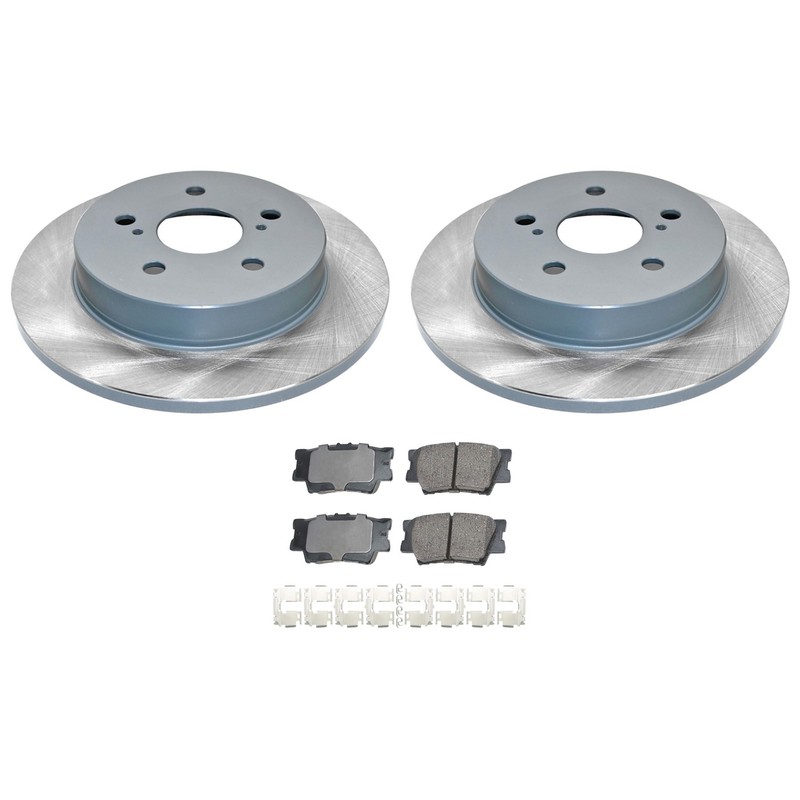 DuraGo Rear Rotors Akebono ProACT Ceramic Disc Brake Pads Kit For Toyota Camry