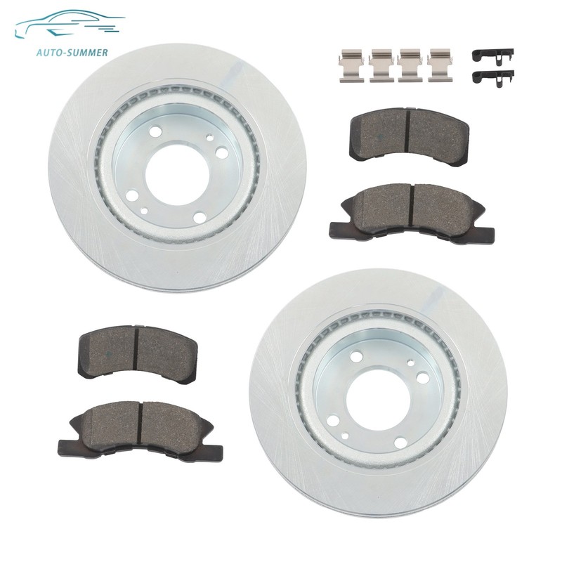 For Mitsubishi Mirage 17-22 6Pcs Front Side Disc Brake Rotor & Ceramic Brake Pad