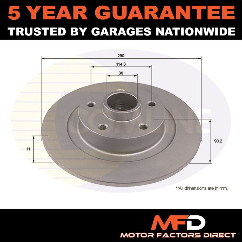 Fits Renault Espace 2015- 1.6 dCi MFD Rear Brake Disc 432027306R