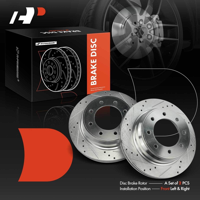 2x New Rear Side Drilled Brake Rotor for Nissan NV1500 12-21 NV2500 NV3500 12-21 gallery