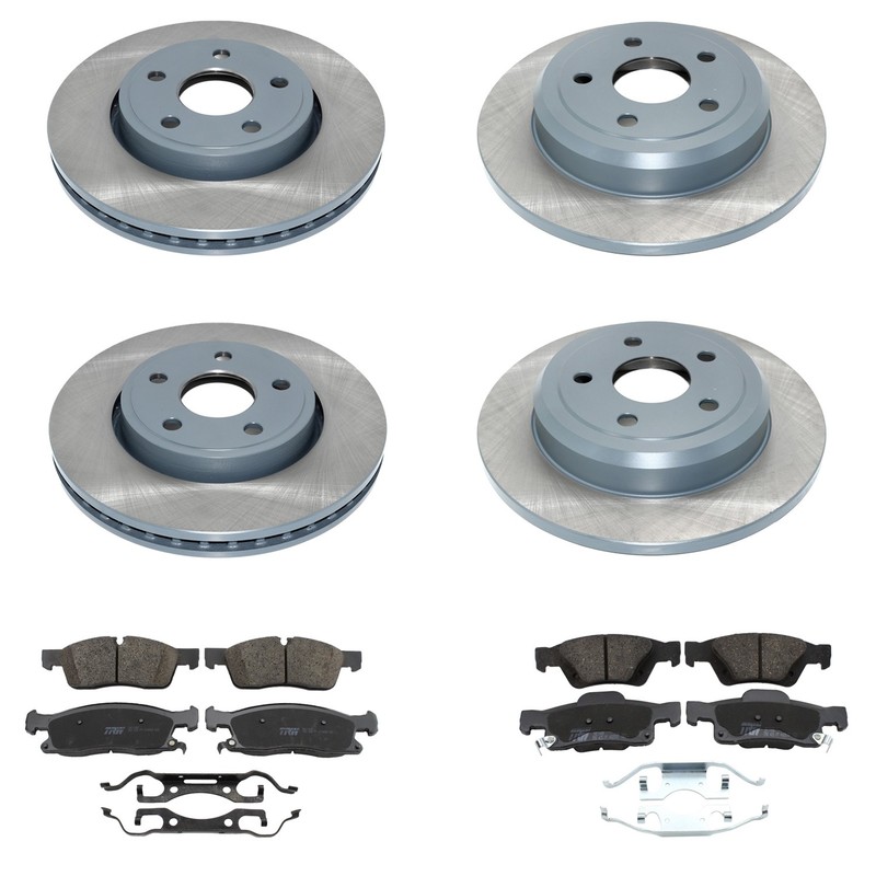 DuraGo Front Rear Brake Rotors TRW Ceramic Pads Kit for Durango Grand Cherokee