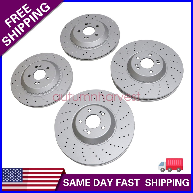 New Fits For Mercedes W222 2014-2018 2019 Front & Rear Brake Disc Rotors