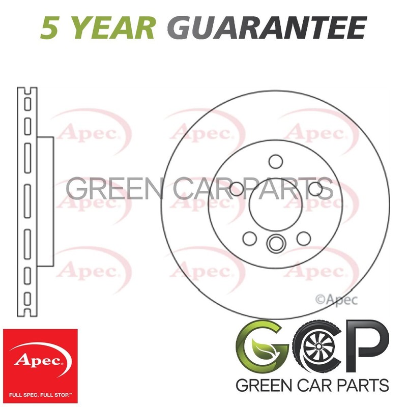 Apec Rear Brake Disc Fits BMW X3 2010-2017 X4 2014-2018 2.0 D 3.0 34206886482