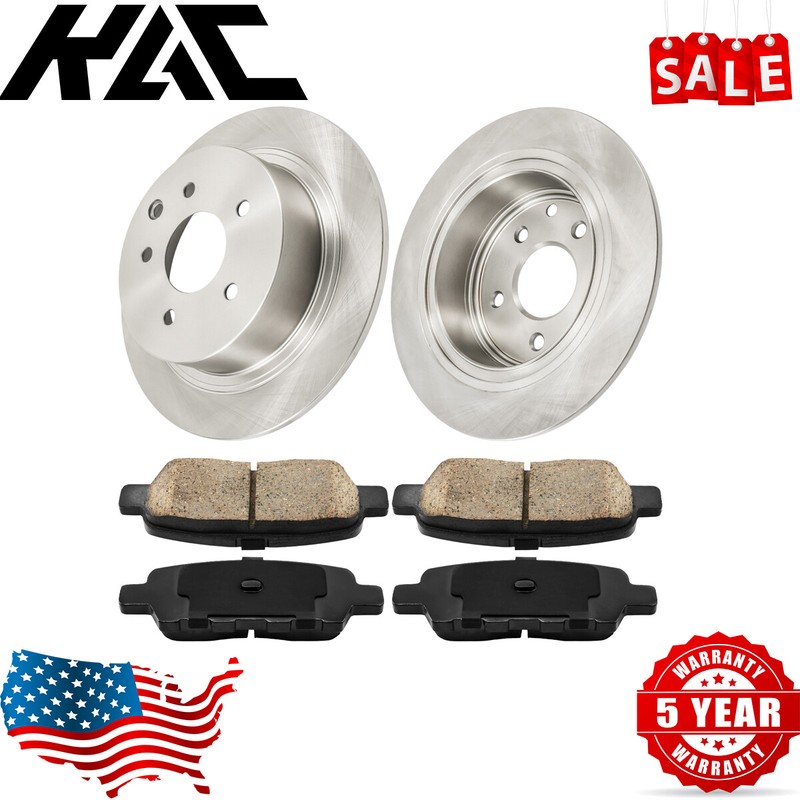 REAR Disc Brake Rotors + Ceramic Brake Pads For Nissan Altima Maxima Sentra Juke