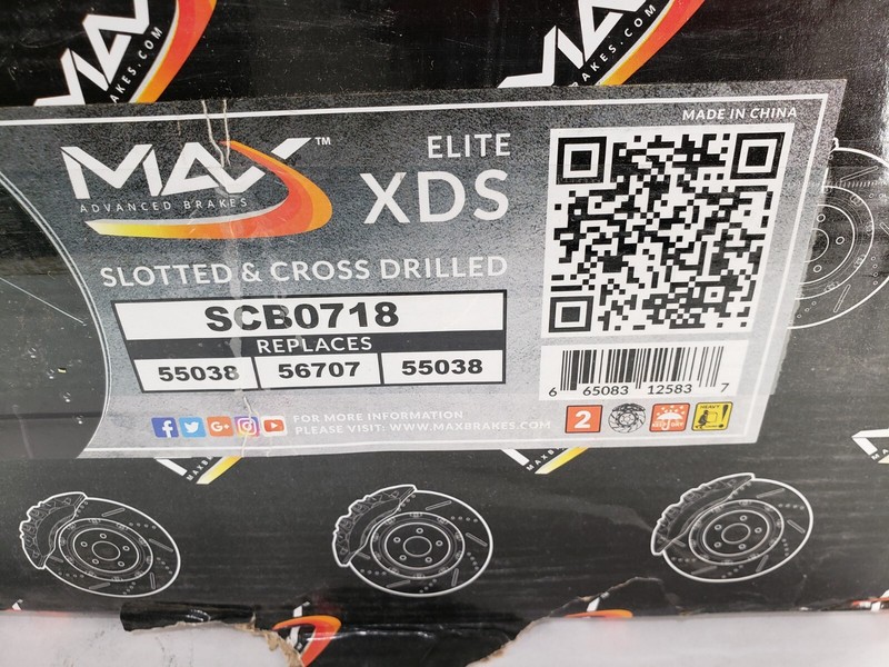 PAIR OF Max Brakes Elite XDS Rotors SCB0718 gallery