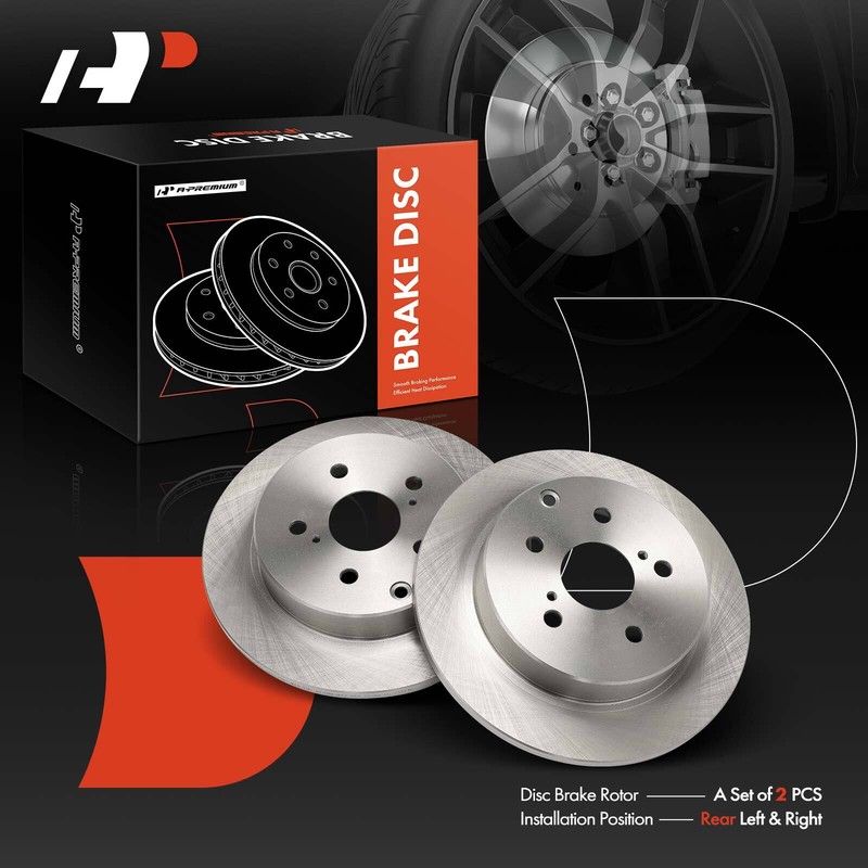2x Rear Side Disc Brake Rotors for Toyota Prius V 2012-2017 Mirai 2016 2017 2018 gallery