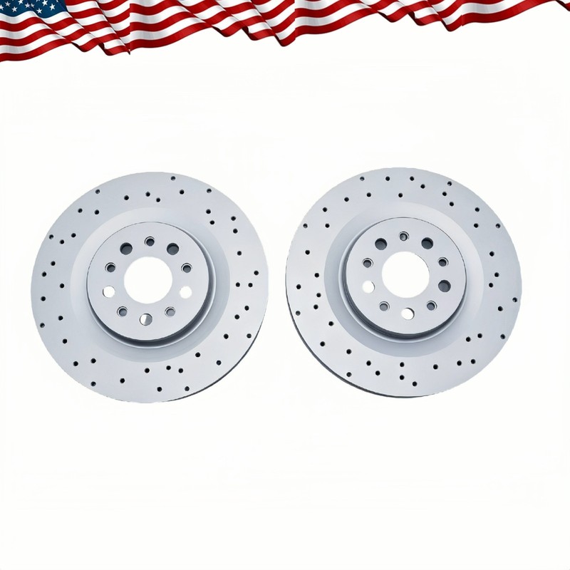 2X Rear Drilled Vent Rotors 670035019 For Maserati Ghibli Quattroporte 17-21 gallery